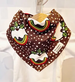 Christmas Pudding Print Dribble Bib