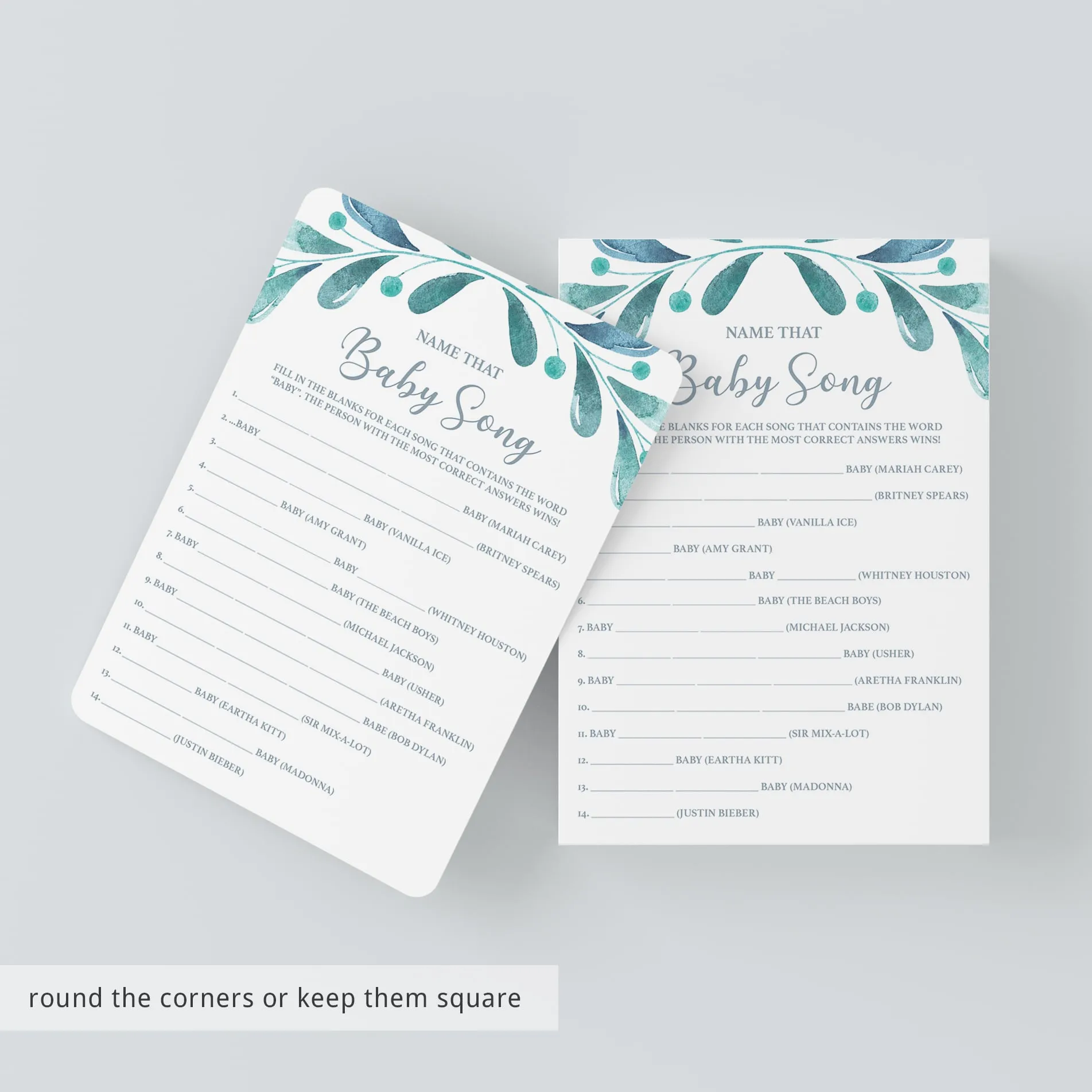 Complete Baby Shower Games Pack Winter Themed Printables