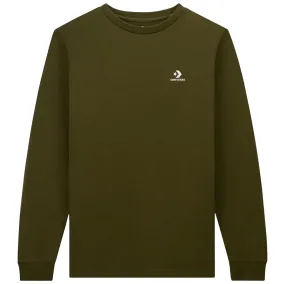 Converse Go-to Embroidered Star Chevron Long Sleeve T-Shirt - Surplus Olive