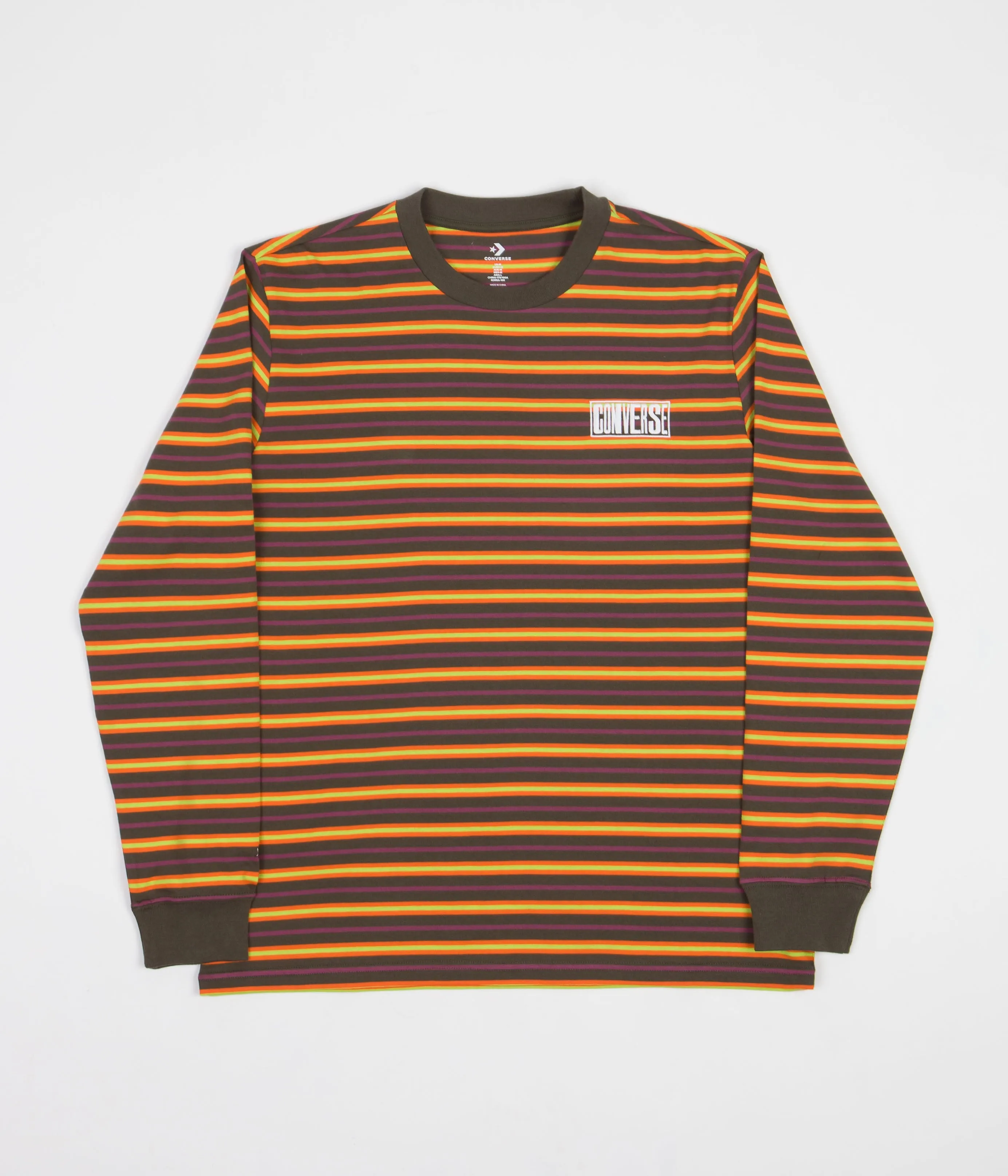 Converse Striped Long Sleeve T-Shirt - Cargo Khaki Stripe