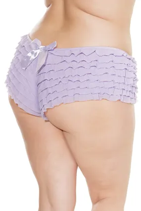 Coquette Lilac Ruffle Booty Shorts with Bow