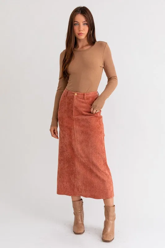 CORD MAXI SKIRT