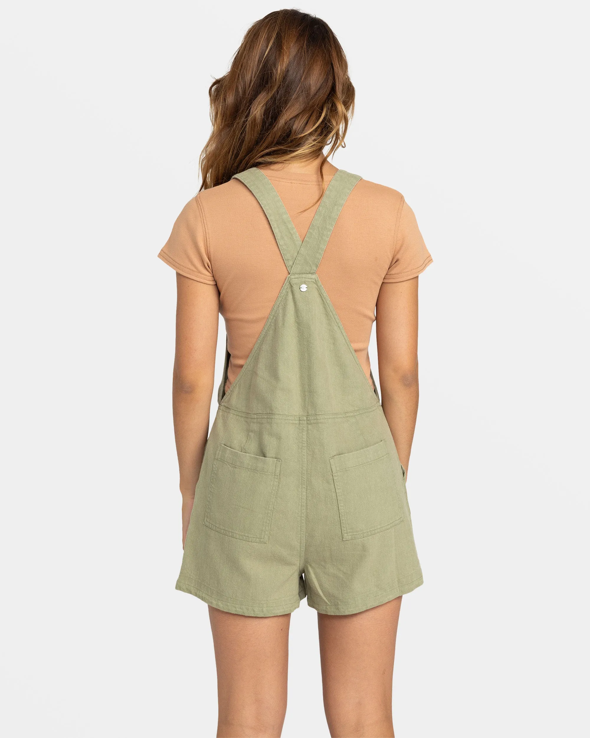 Crystal Coast Short Overall - Oil Green