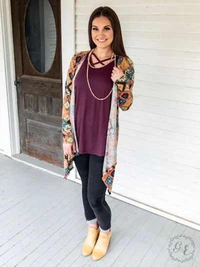 Cute bohemian/Aztec cardigan top