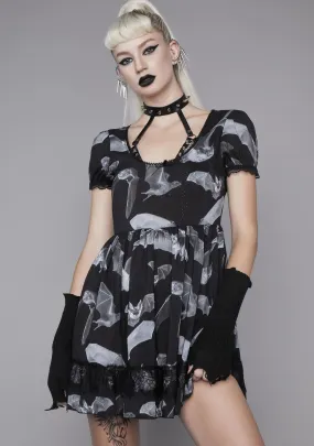 Deadly Echo Chiffon Babydoll Dress