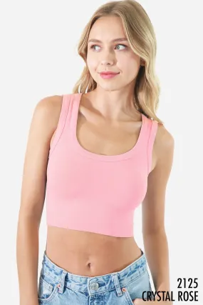 Deep Scoop Neck Crop Top