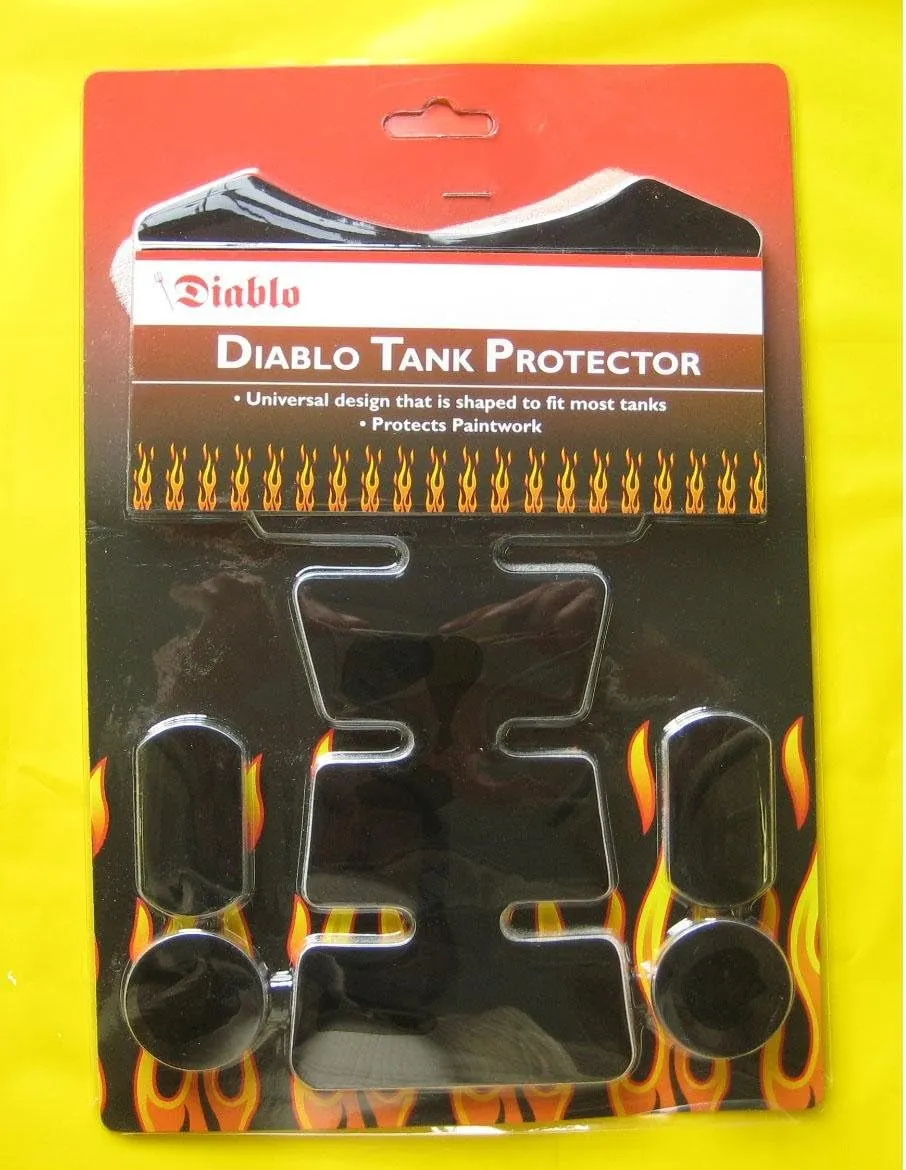 Diablo Motorcycle Motorbike Anti-Scratch Tank Paint Protector - Black