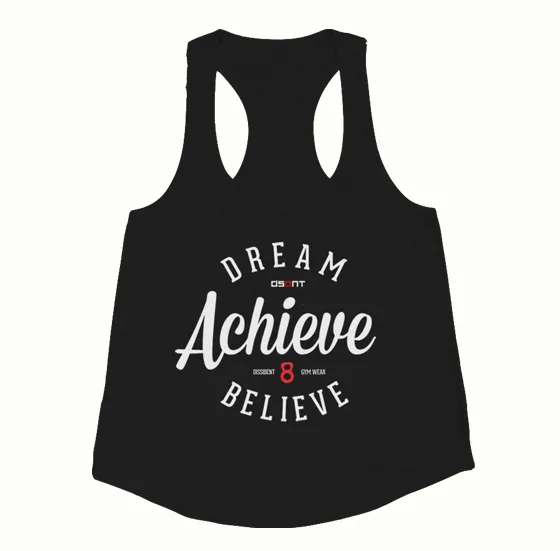 Dream / Believe / Achieve Ladies Racerback Tank