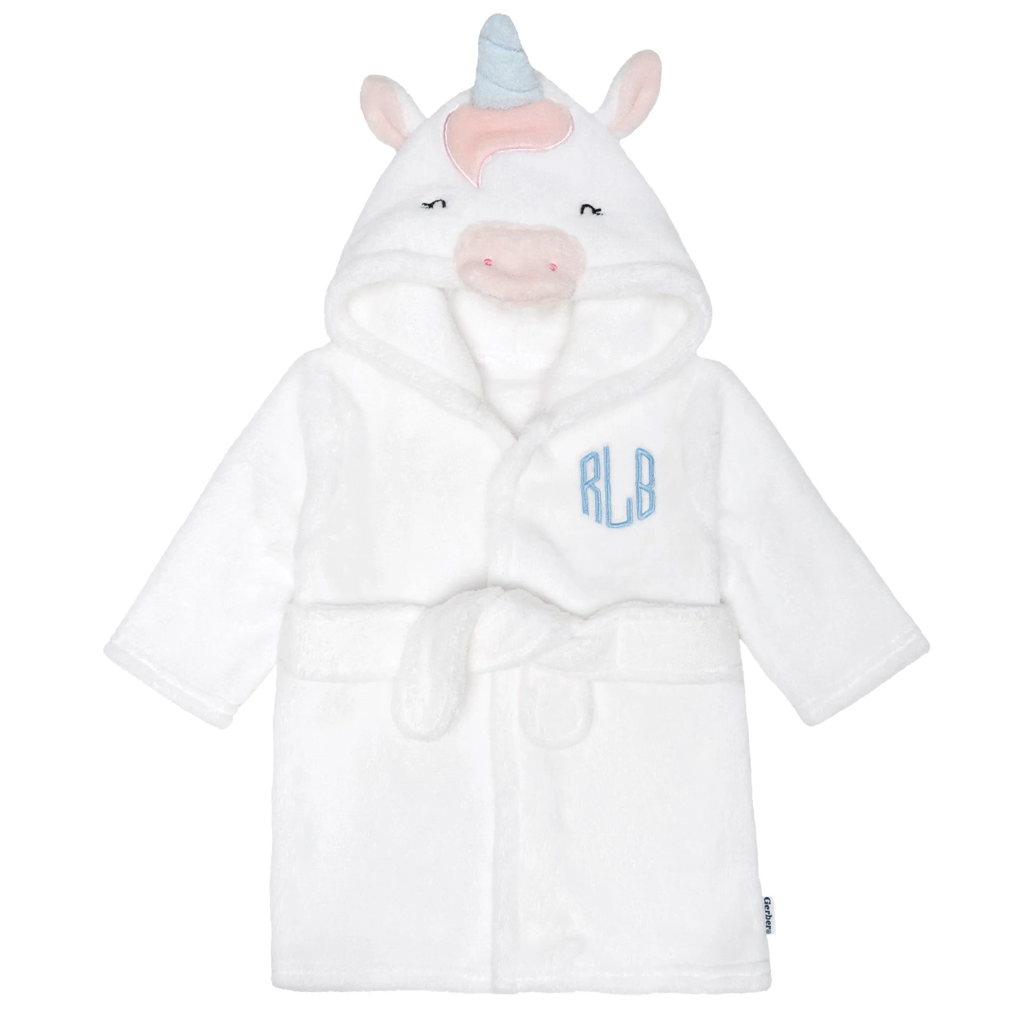 Embroidered Baby Girls Unicorn Robe