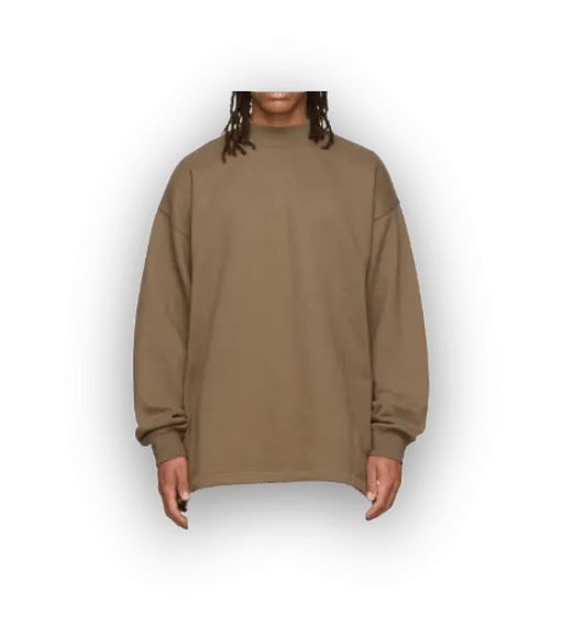 Essentials Fear of God Mock Neck Mocha Sweatshirt