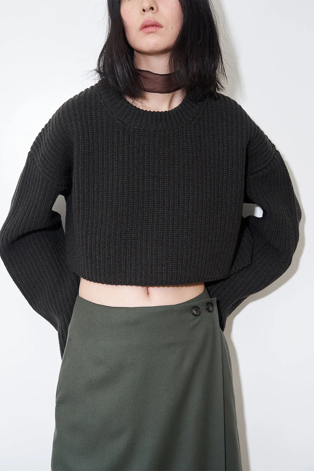 ESTHER CROP KNIT (KHAKI)