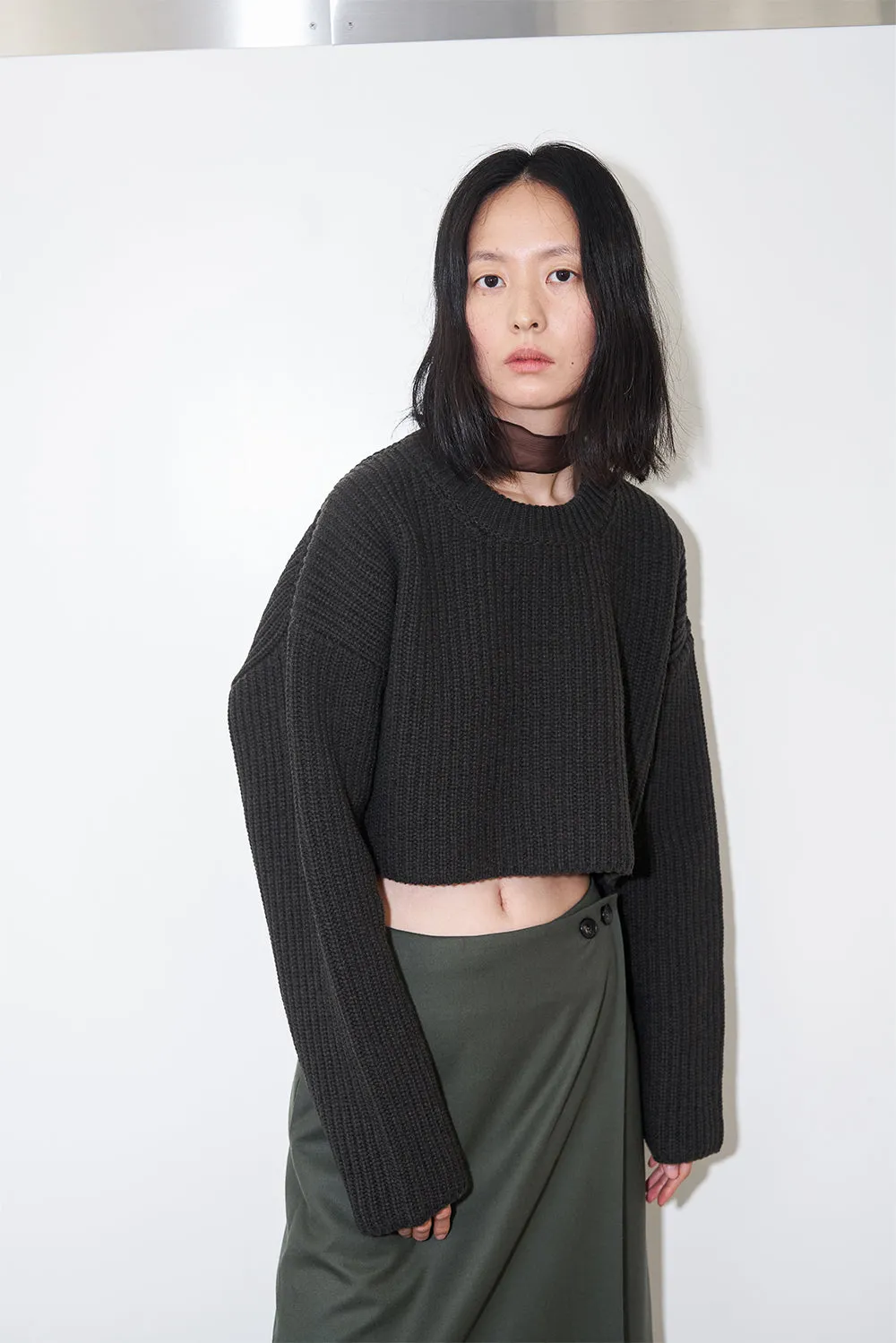 ESTHER CROP KNIT (KHAKI)