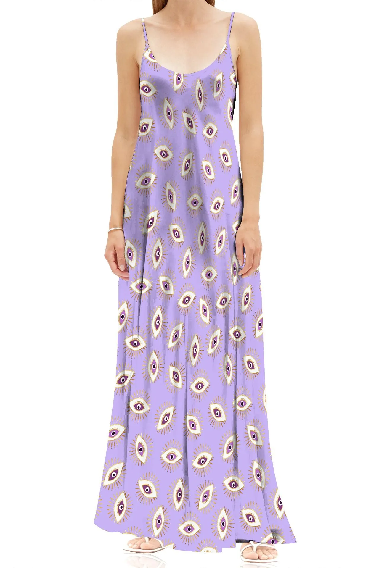 Evil Eye Floor Length Slip Dress