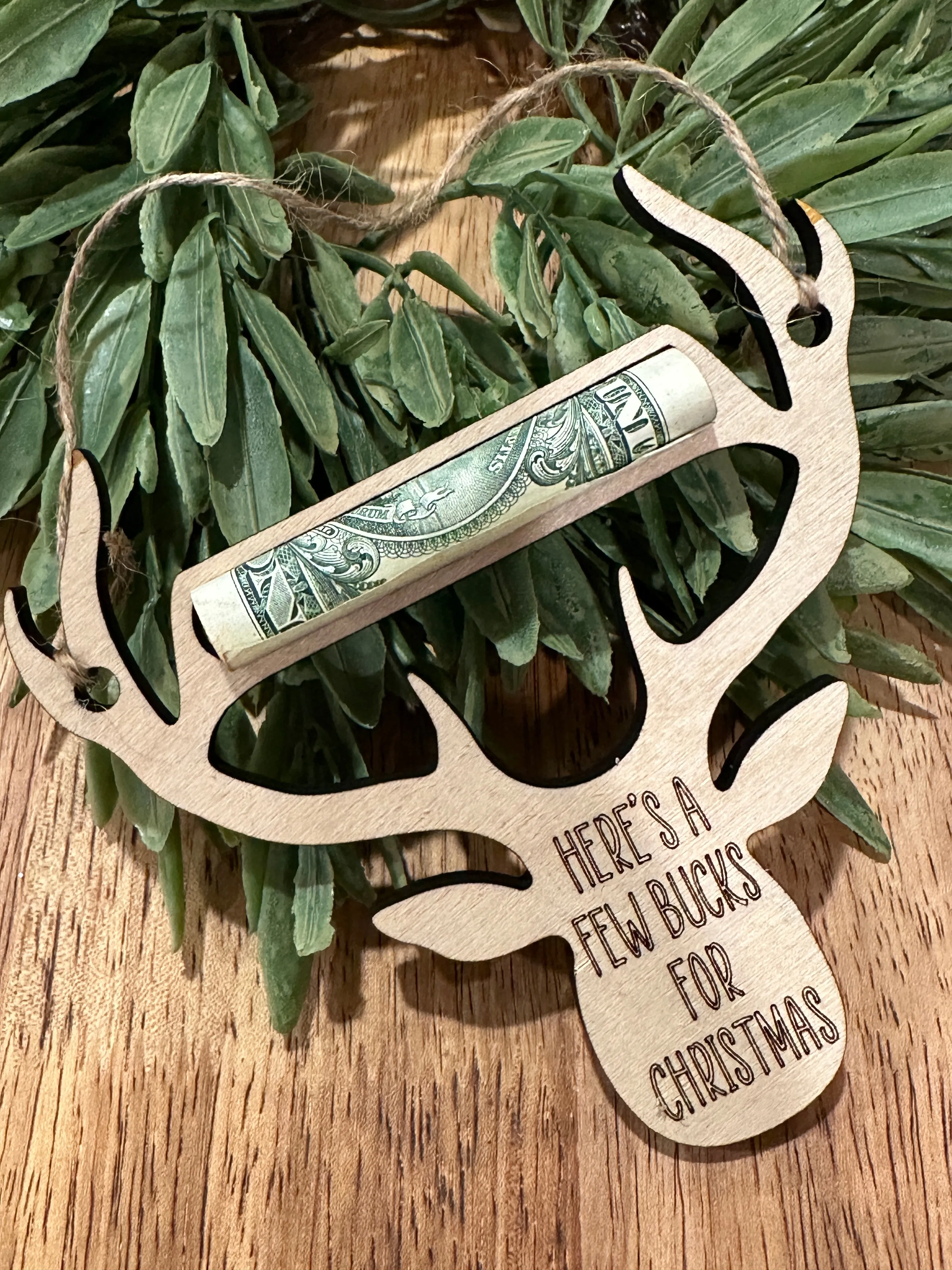 Few Bucks for Christmas Money Holder Ornament