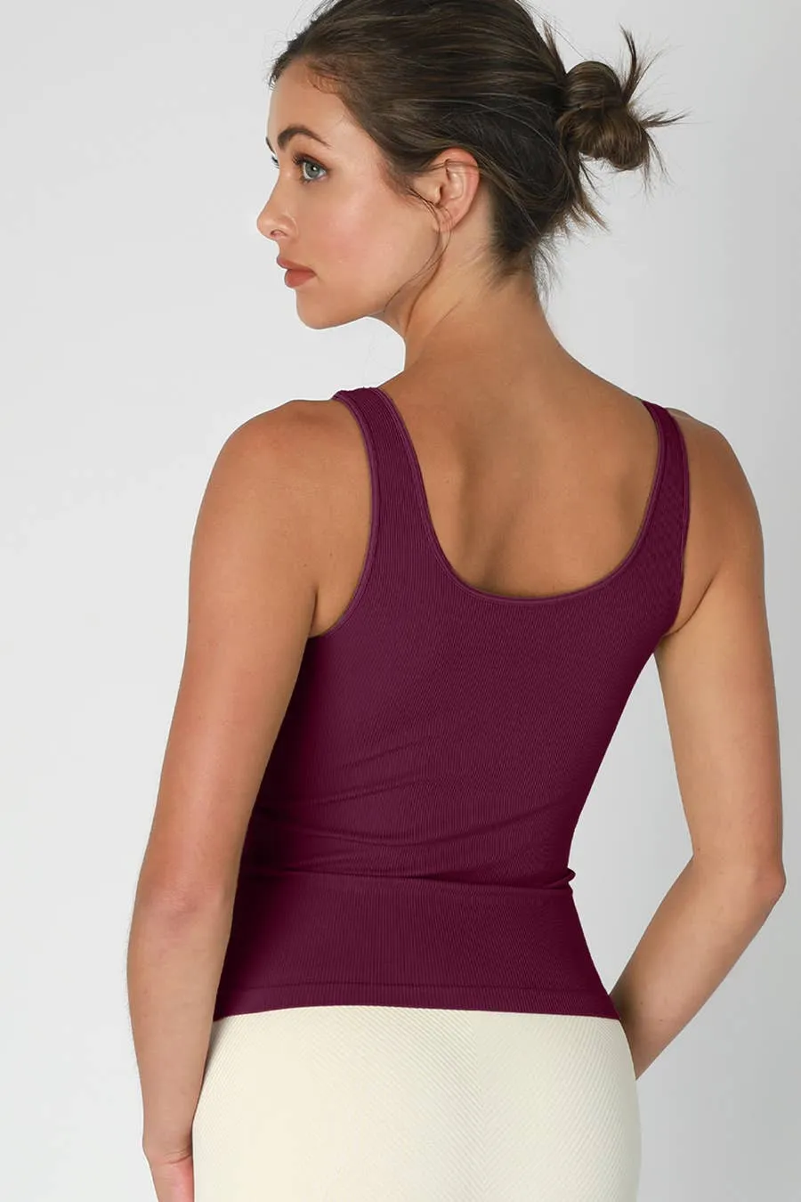 Fig Ribbed Reversible Tank Top