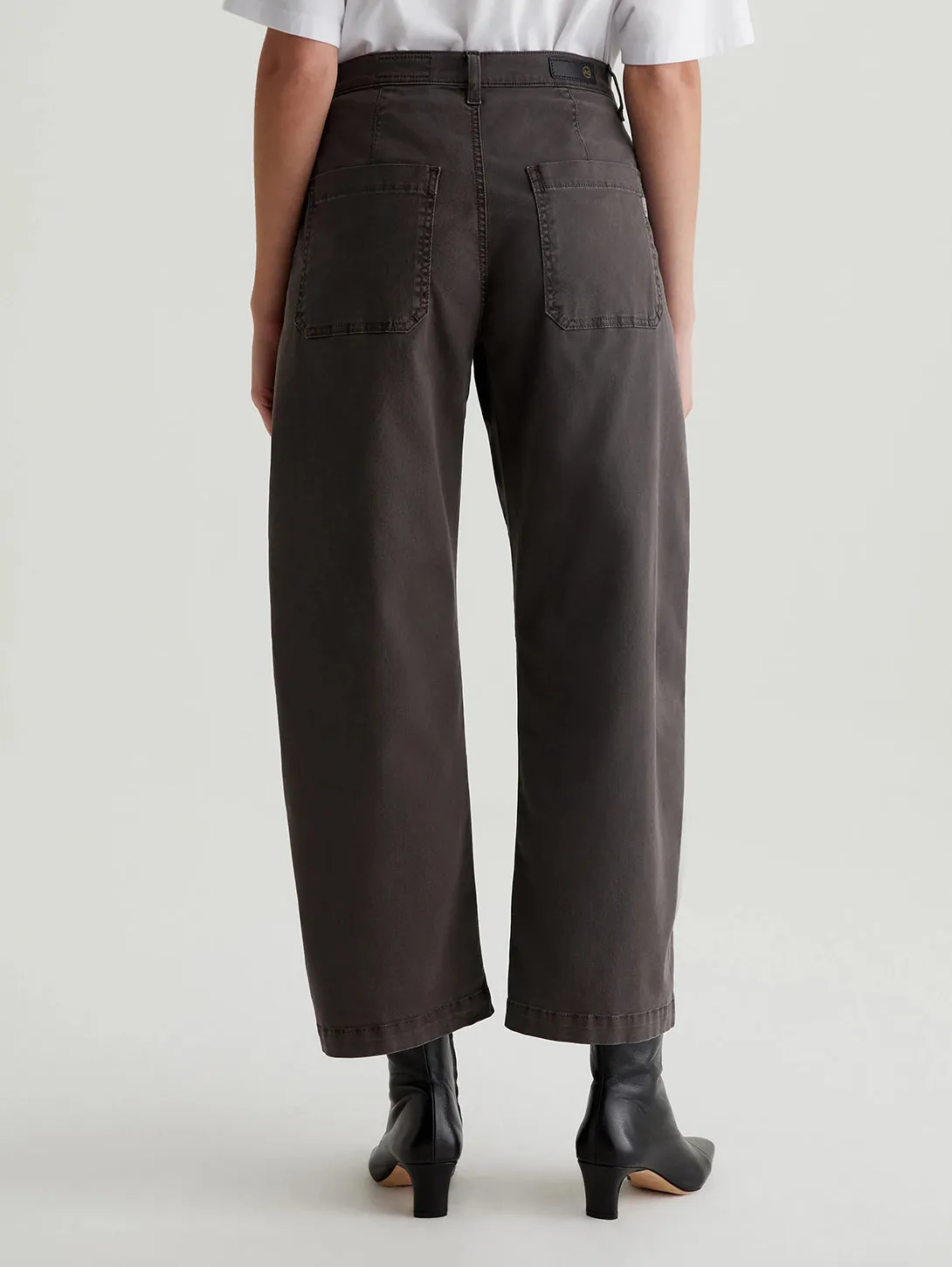 Fiona High Rise Barrel Pant - Sulfur Misty Grey