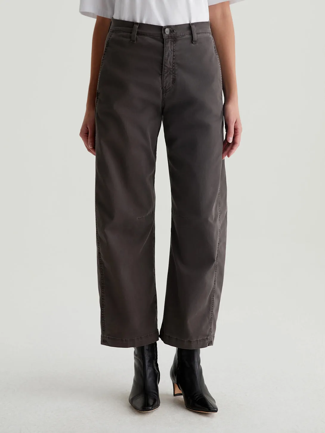 Fiona High Rise Barrel Pant - Sulfur Misty Grey