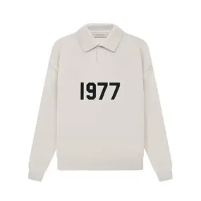 FOG ESSENTIALS SS22 1977 KNIT LONGSLEEVE POLO WHEAT (NEW)