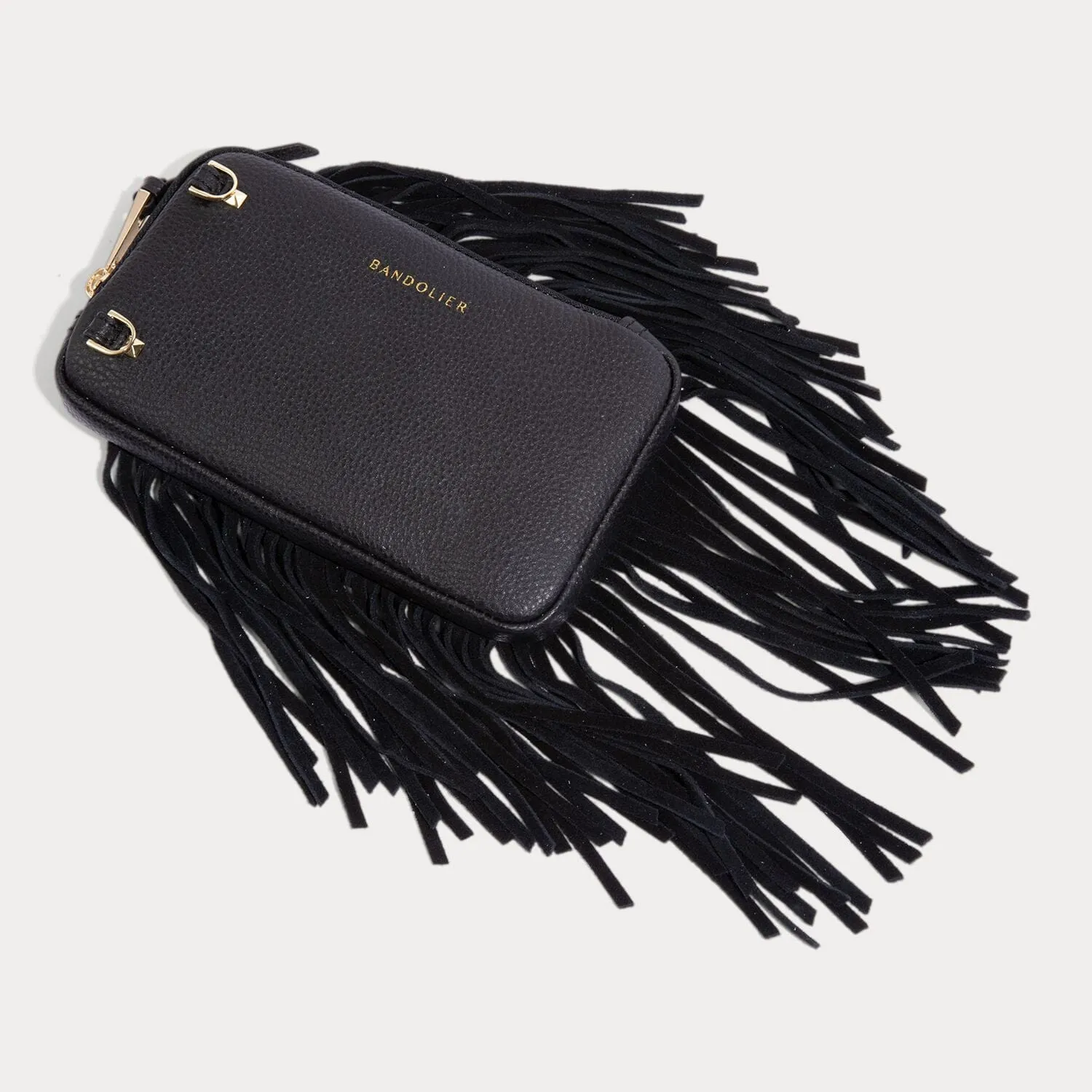 Fringe Expanded Pouch - Black/Gold