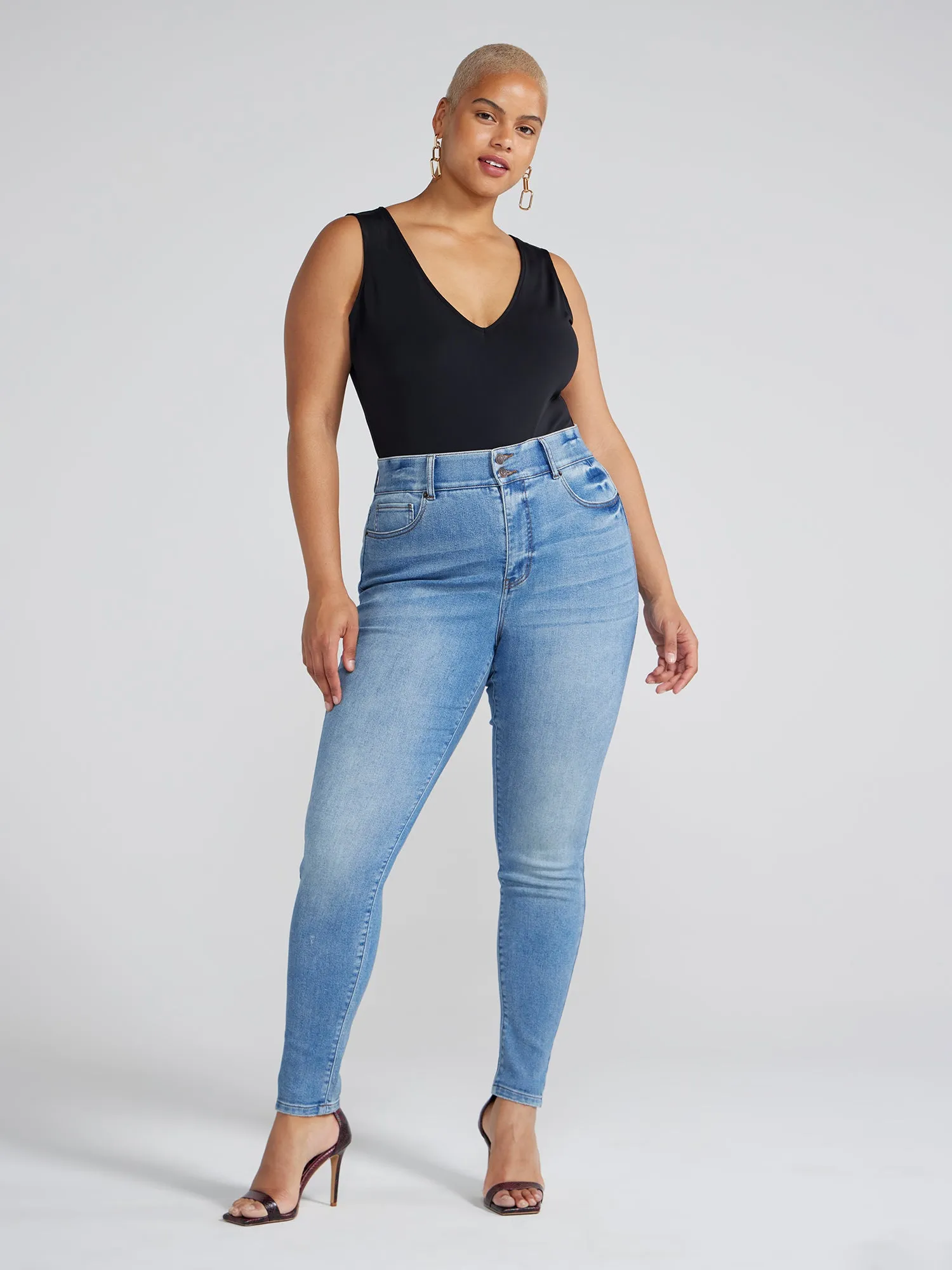 FTF Essentials - V-Neck Knit Bodysuit