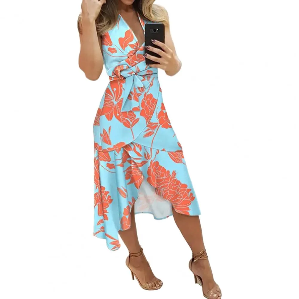 Funki Buys | Dresses | Women's Floral Midi Cocktail Party Dress