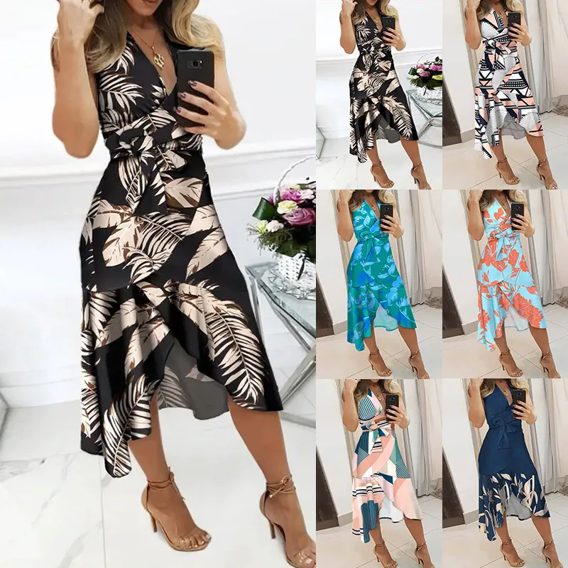 Funki Buys | Dresses | Women's Floral Midi Cocktail Party Dress