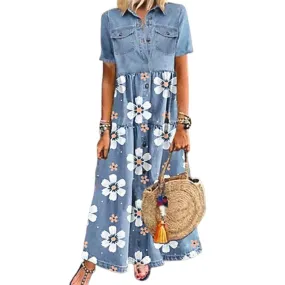 Funki Buys | Dresses | Women's Floral Print Maxi Boho Sundress