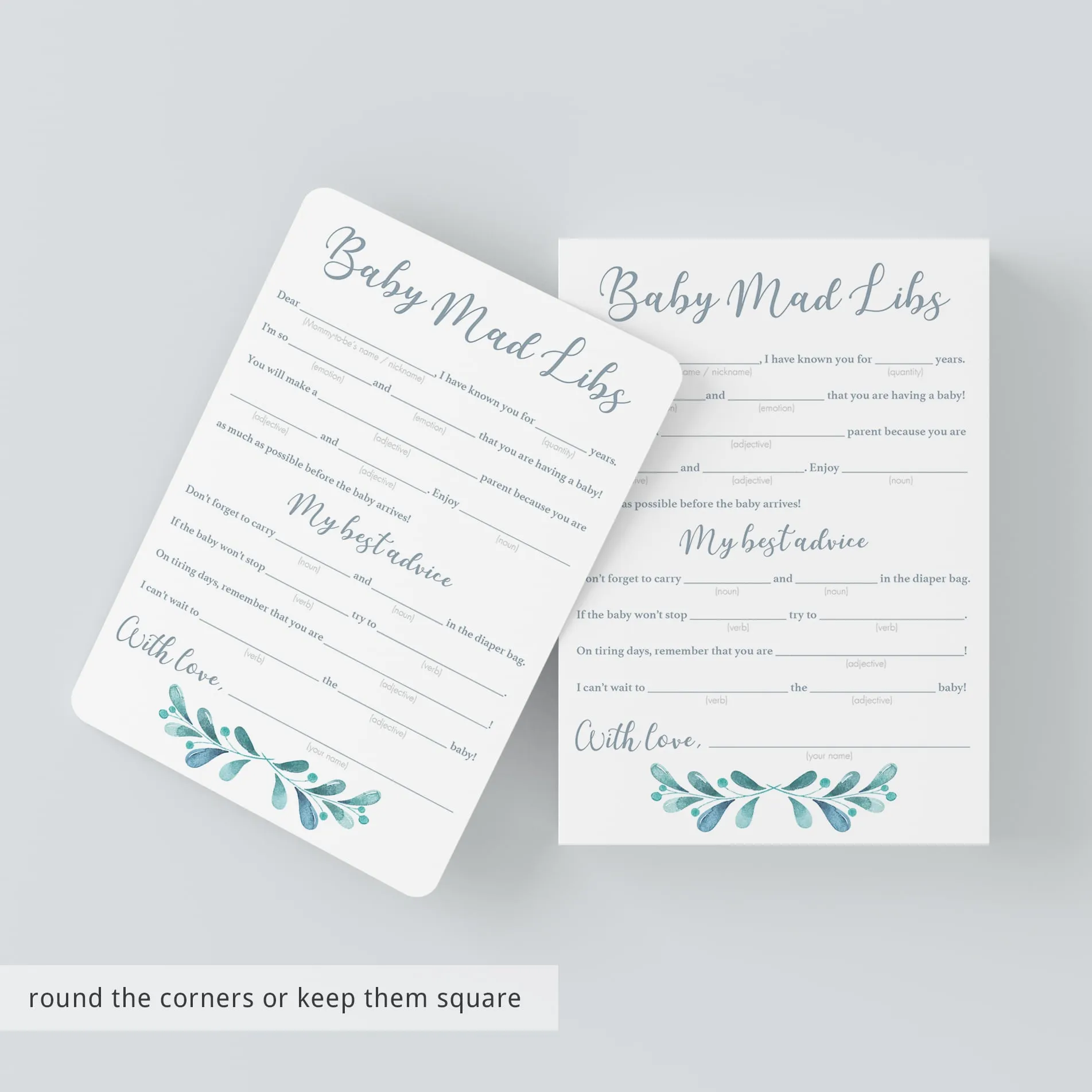 Funny Baby Shower Games Baby Mad Libs Printable