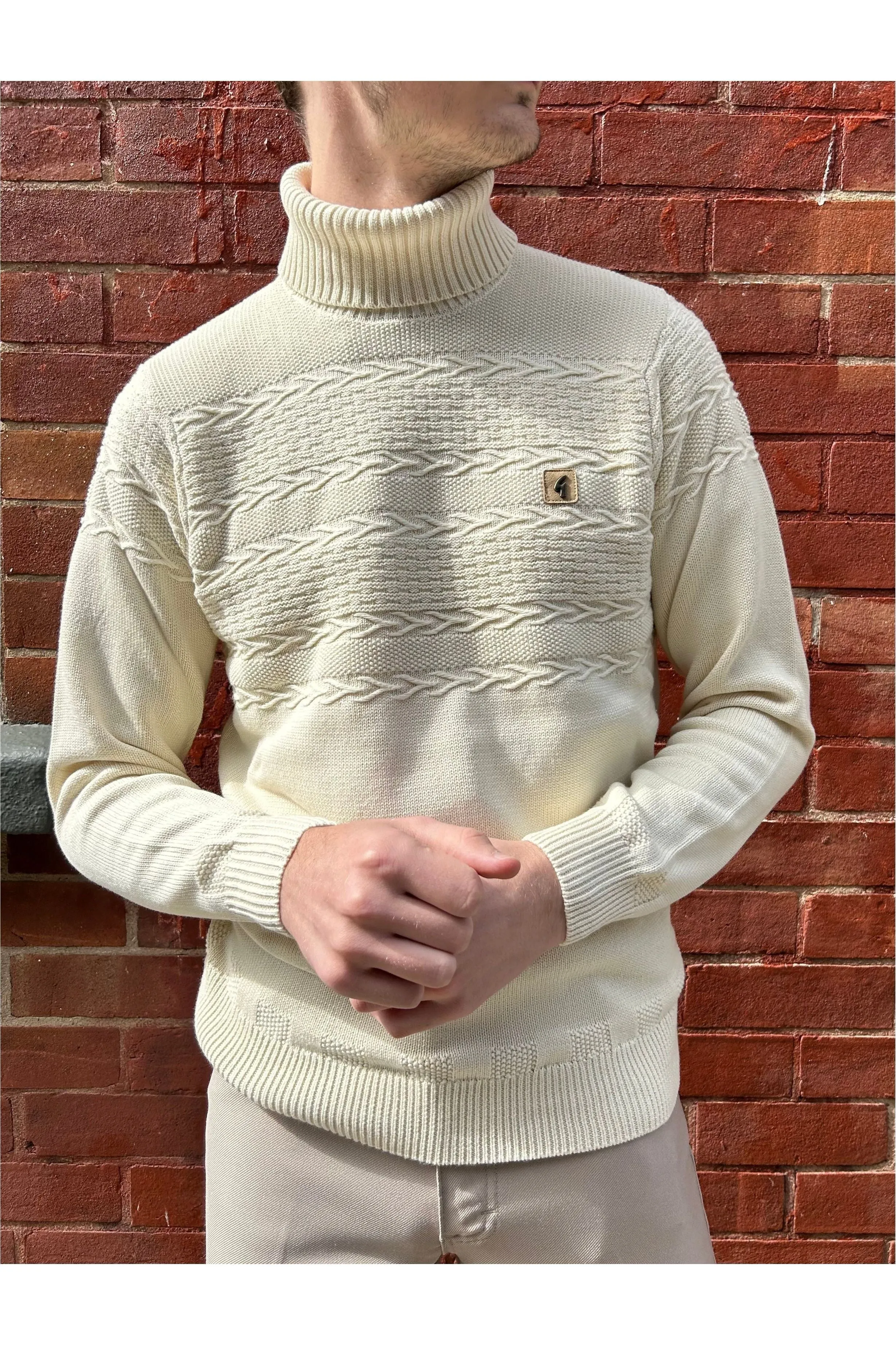 Gabicci Vintage - Emilio Cream - Roll Neck