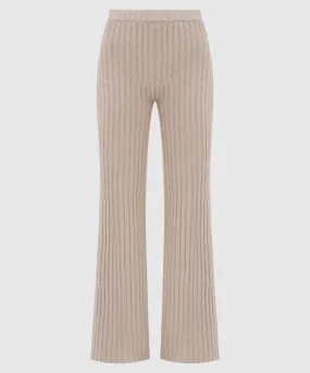 Gabriela Hearst Miles Ribbed Cashmere Bouclé Flared Pants