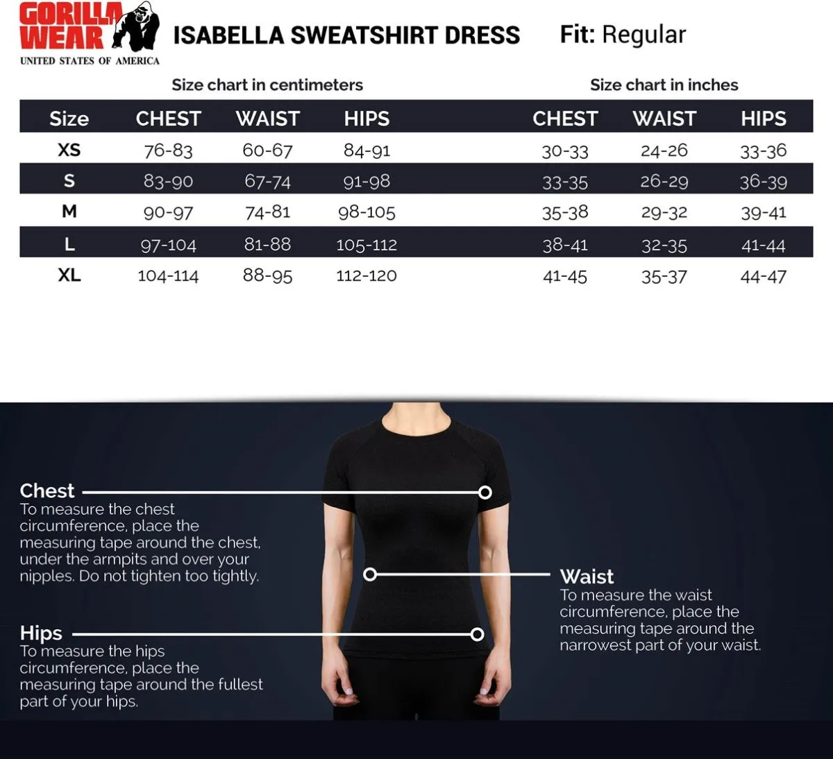 Gorilla Wear Isabella Sweatshirt Dress - Black