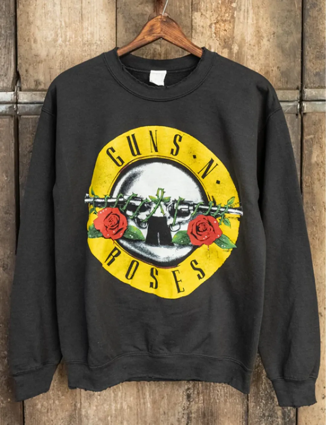 Guns N Roses Was Here Crew Fleece, Coal