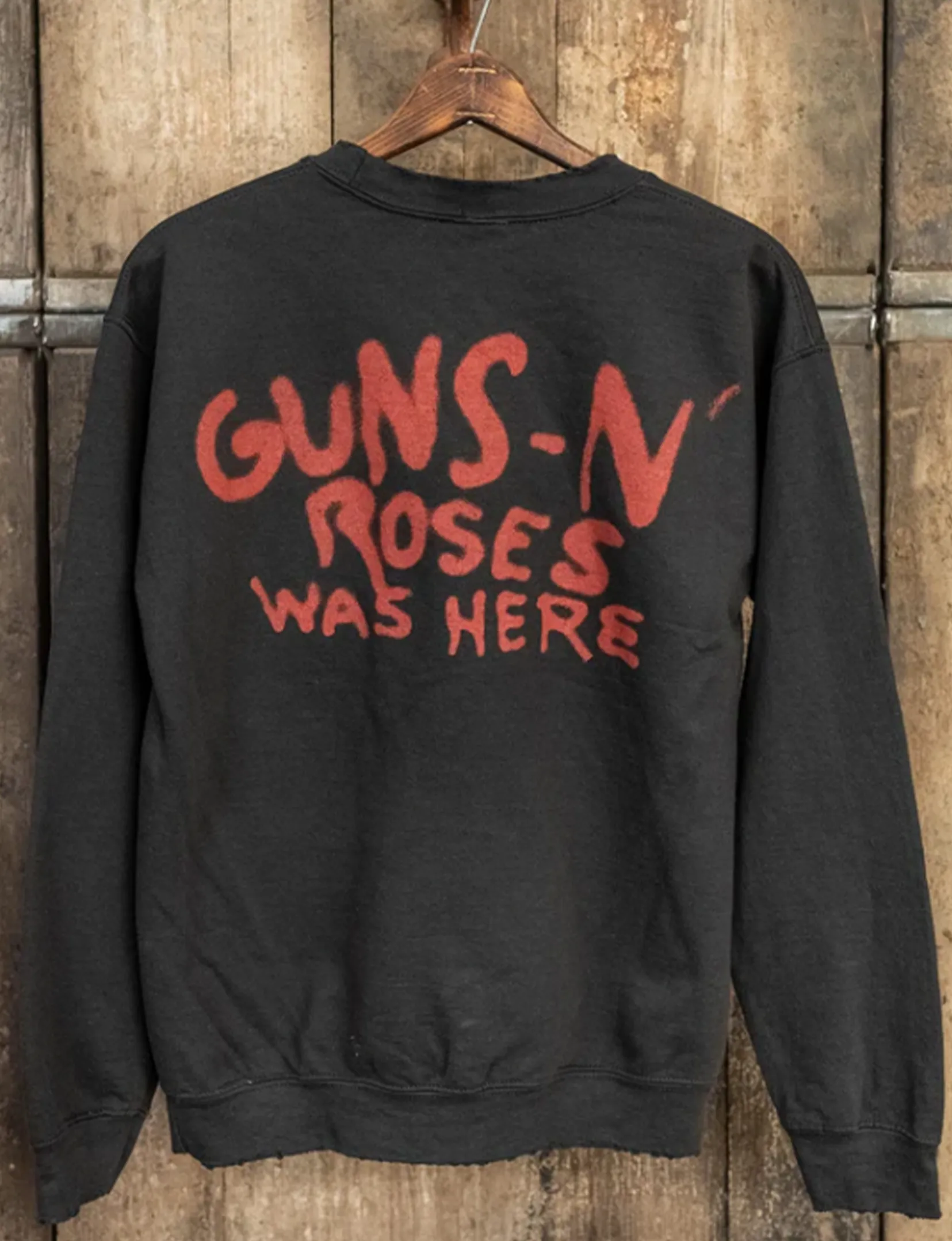 Guns N Roses Was Here Crew Fleece, Coal