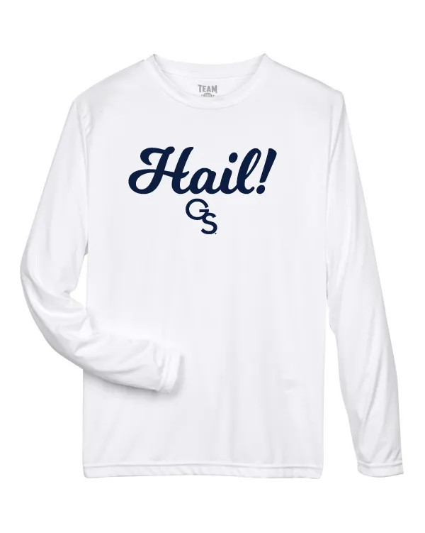 HAIL! GS Long Sleeve Performance Tee - White