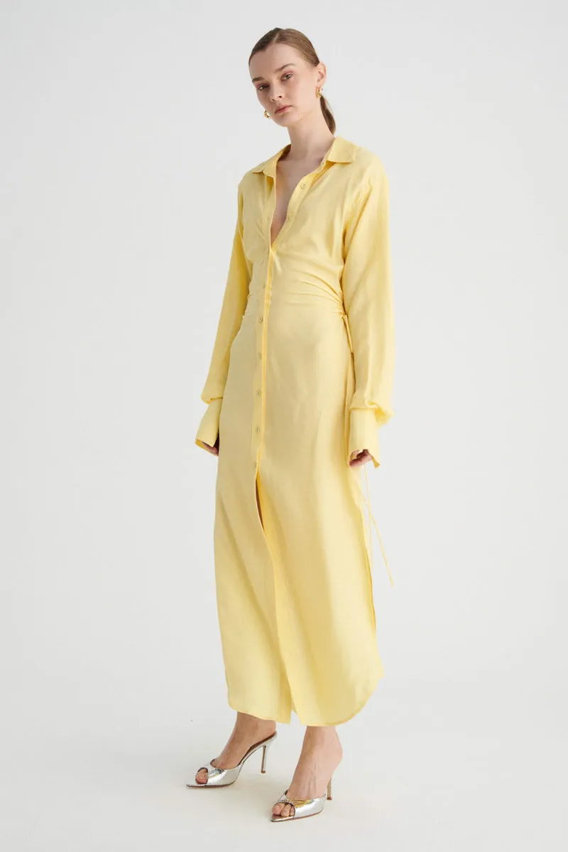 Halley Maxi Shirt Dress - Butter