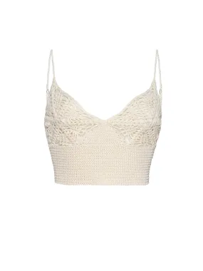 Hand-Crocheted Cotton Bra Top