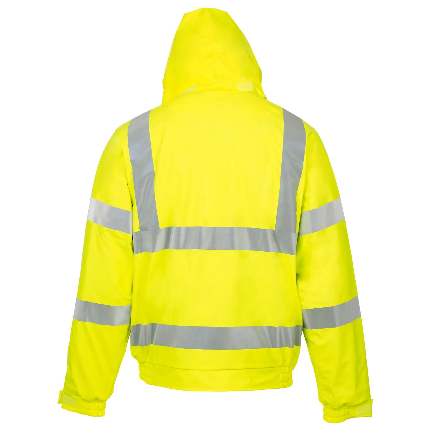 Hi Viz Safety Bomber Jacket Workwear Reflective Waterproof For Construction