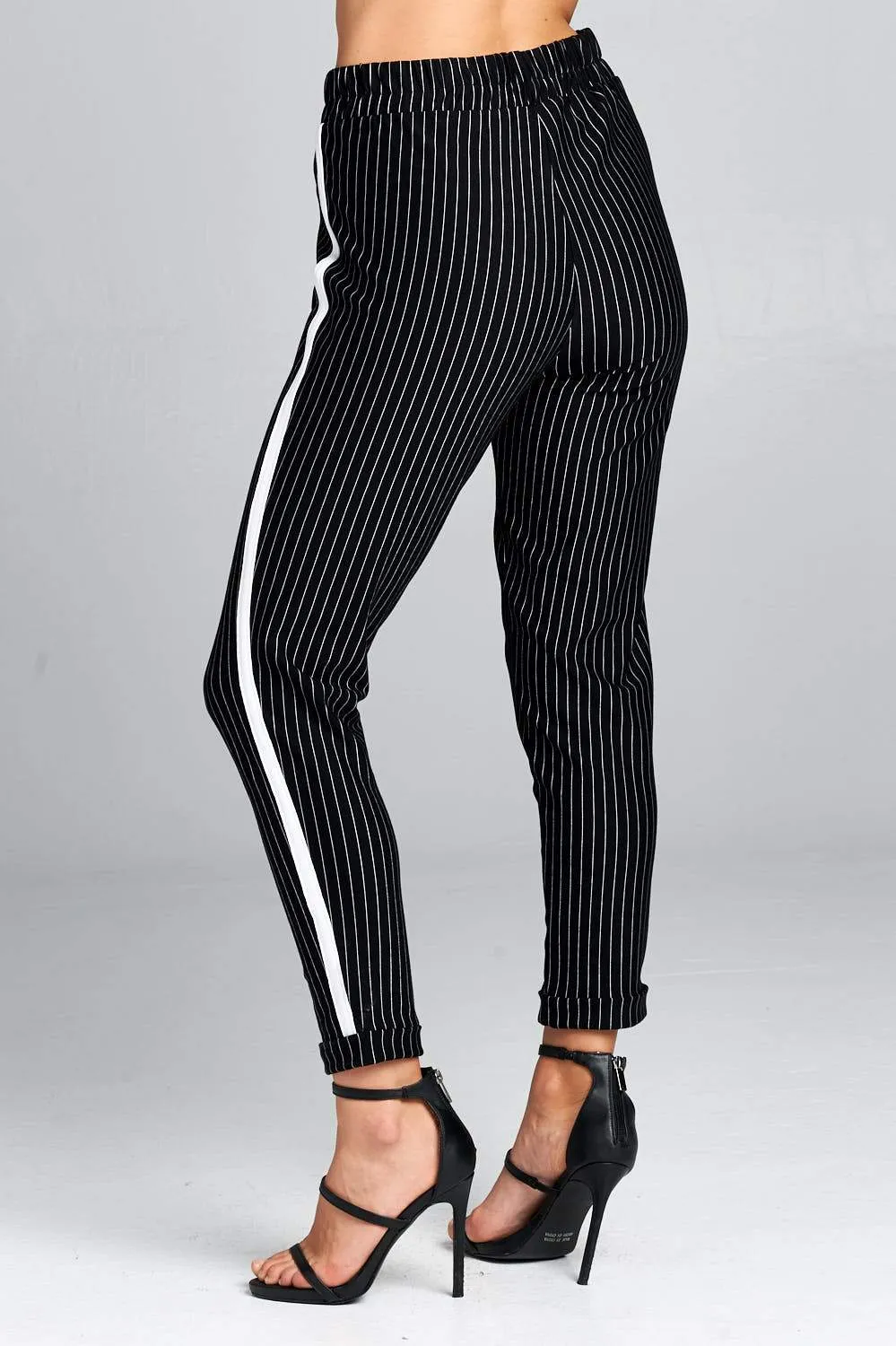 High Waist Striped Pants