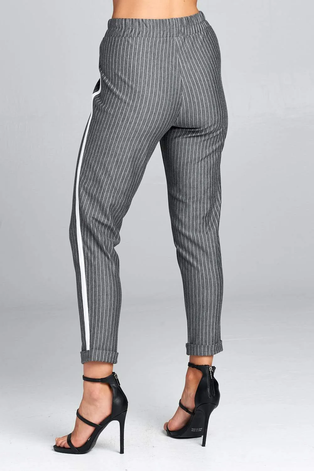 High Waist Striped Pants