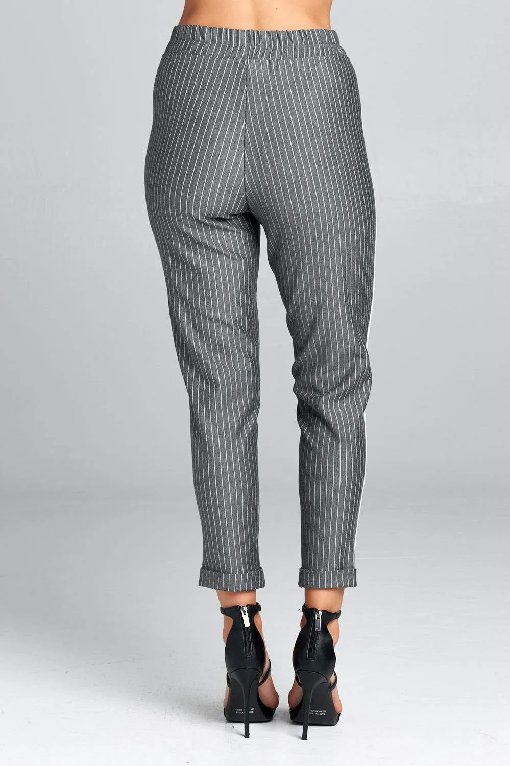 High Waist Striped Pants