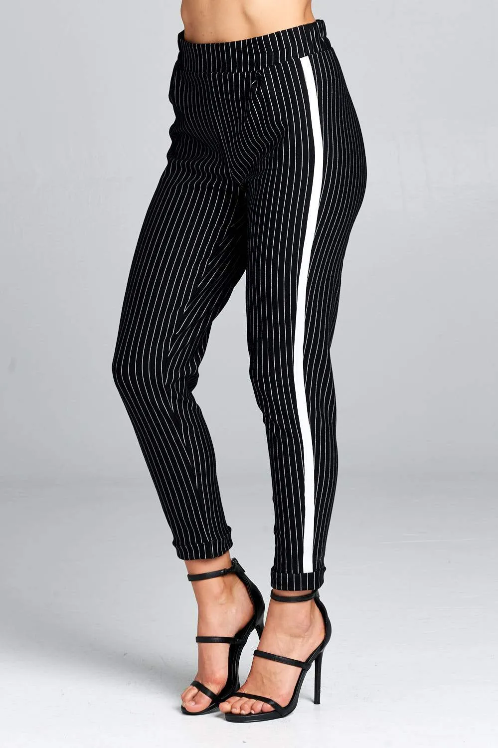 High Waist Striped Pants