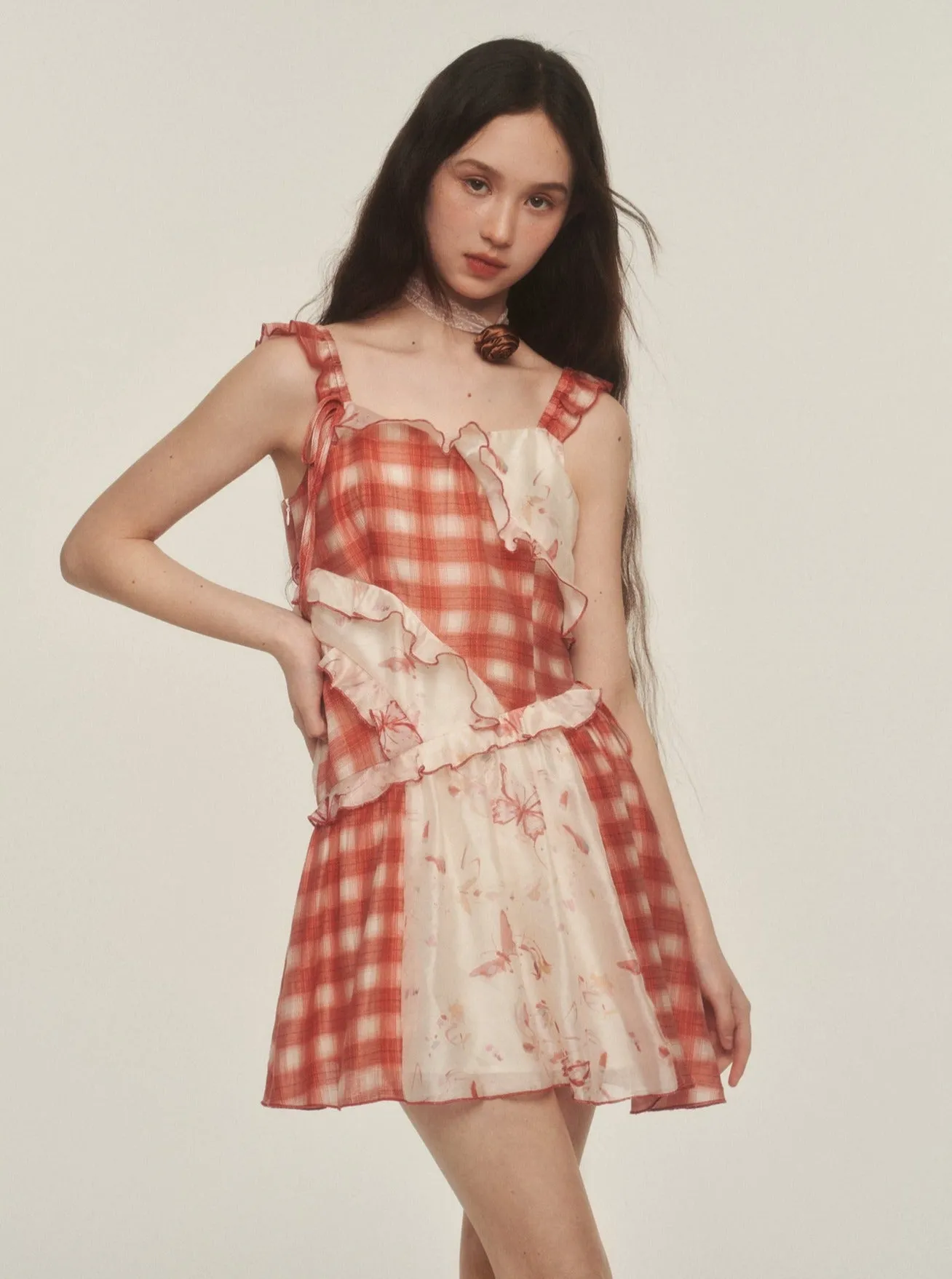 Irregular Patchwork Slip Dress