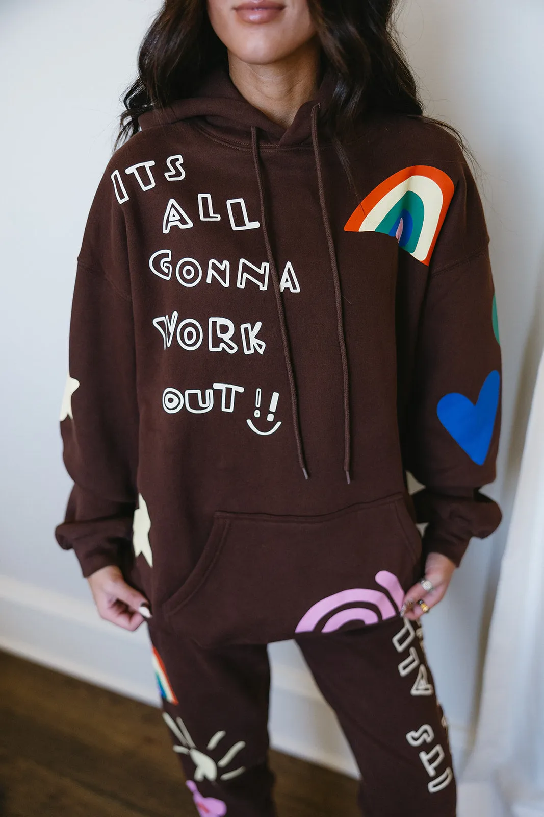 It's All Gonna Work Out Hoodie - Brown