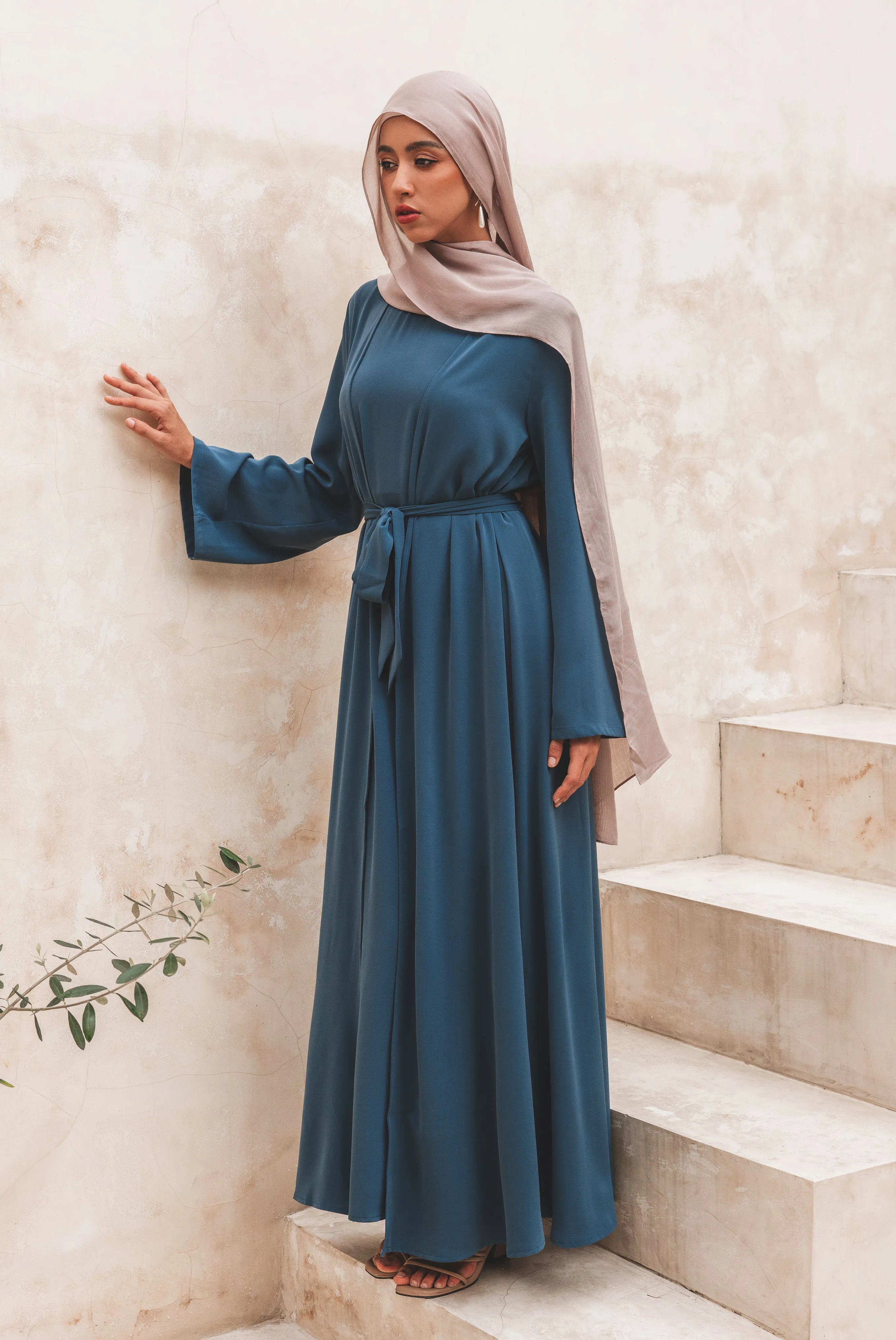 Jana Abaya Set - Ocean Blue