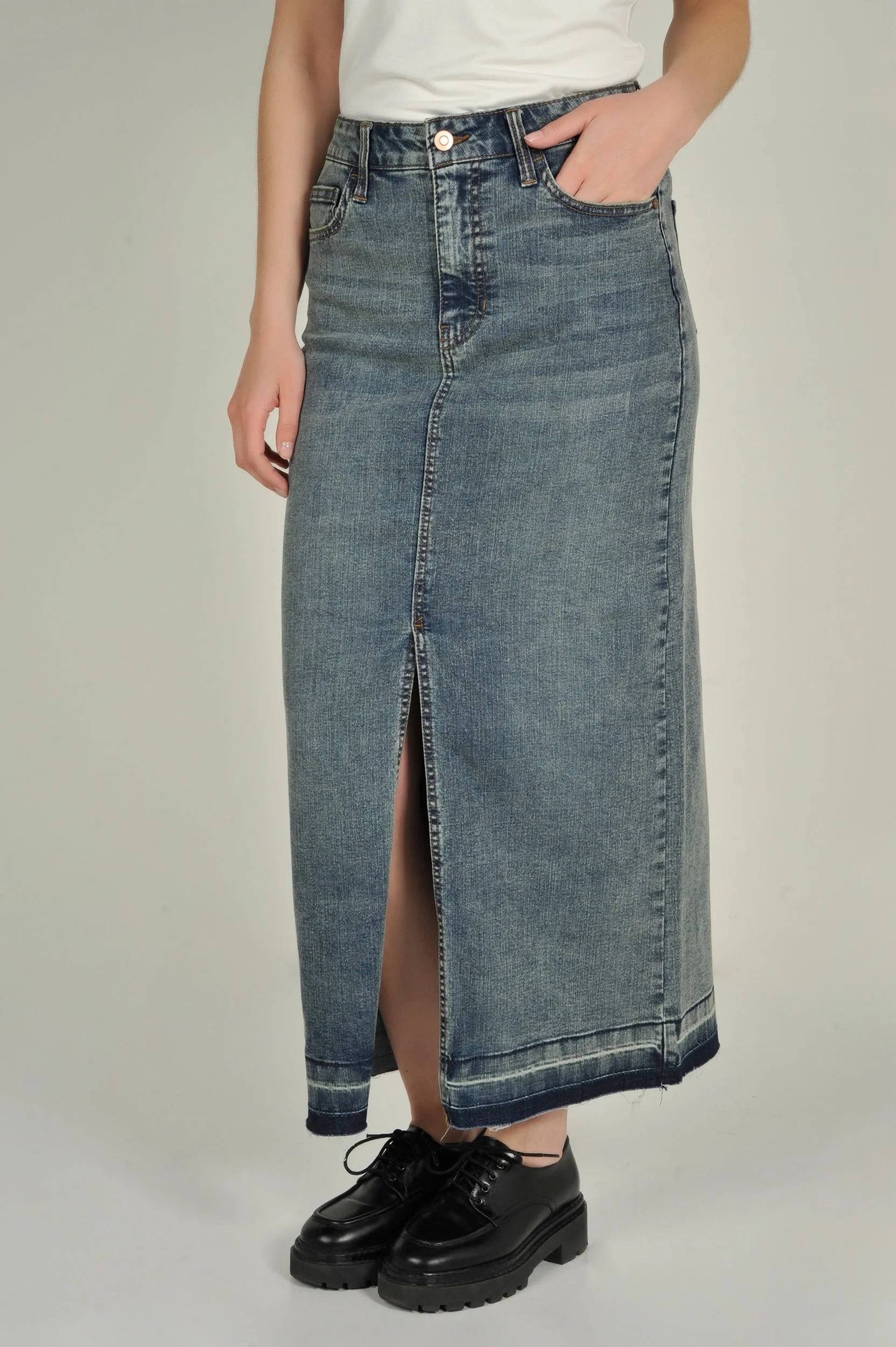 Jupe maxi en denim - CJ50550CH06 - (E-C17)