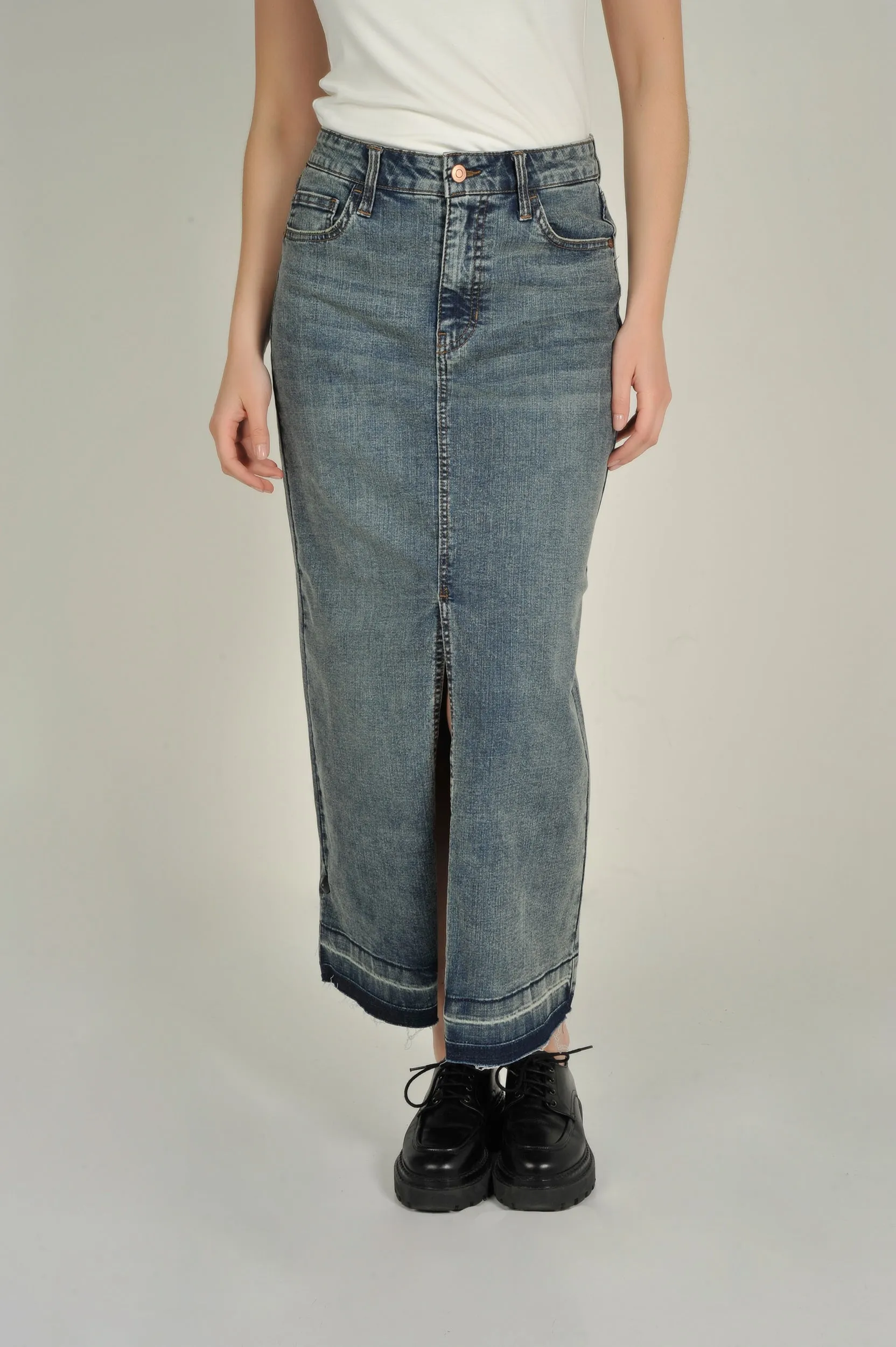 Jupe maxi en denim - CJ50550CH06 - (E-C17)