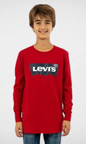 Kids Levi's Long Sleeve T-shirt  (Red)