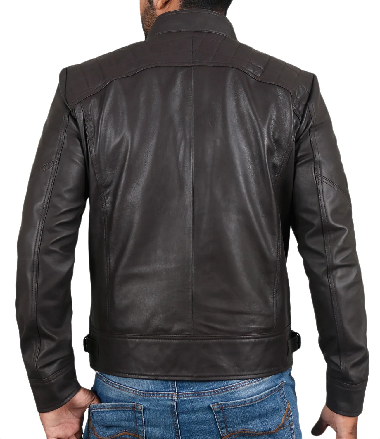 Leather Jackets Hub Mens Genuine Lambskin Leather Jacket (Black, Fencing Jacket) - 1501344