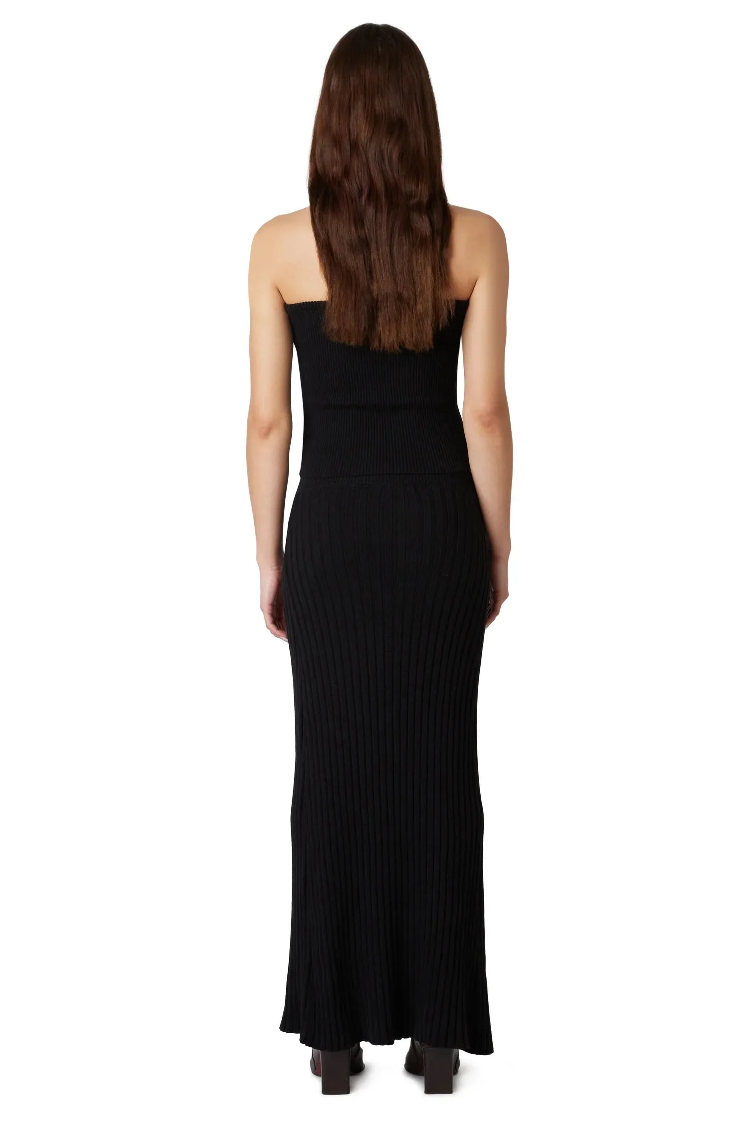 Leila Black Knit Maxi Skirt