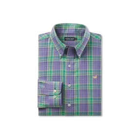 Lexington Windowpane Dress Shirt - Purple Green and Gold